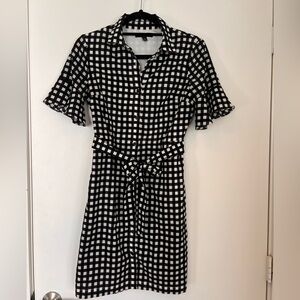 Banana Republic Black & White Gingham Dress